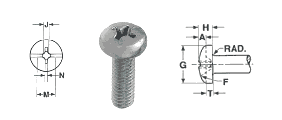 Self Tapping Combination Drive Screw dimensions