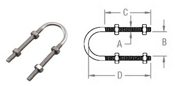 Stainless Steel Long U-Bolt Stainless Steel Long U-Bolt